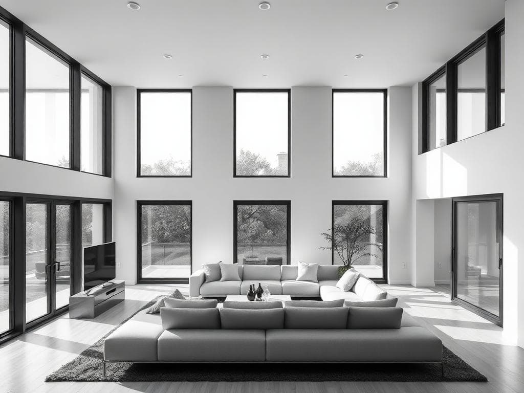 Luxury Residential Interior with Premium Windows